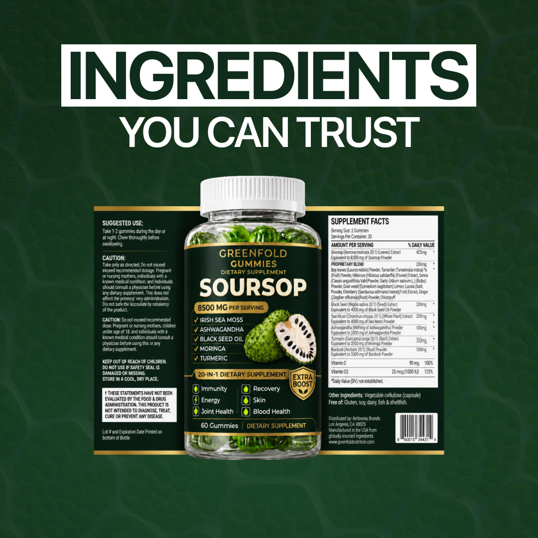 Greenfold Soursop Gummies 20 In One