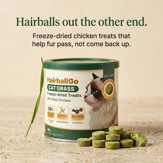 Freeze-Dried Cat Grass Treats for Hairball Relief