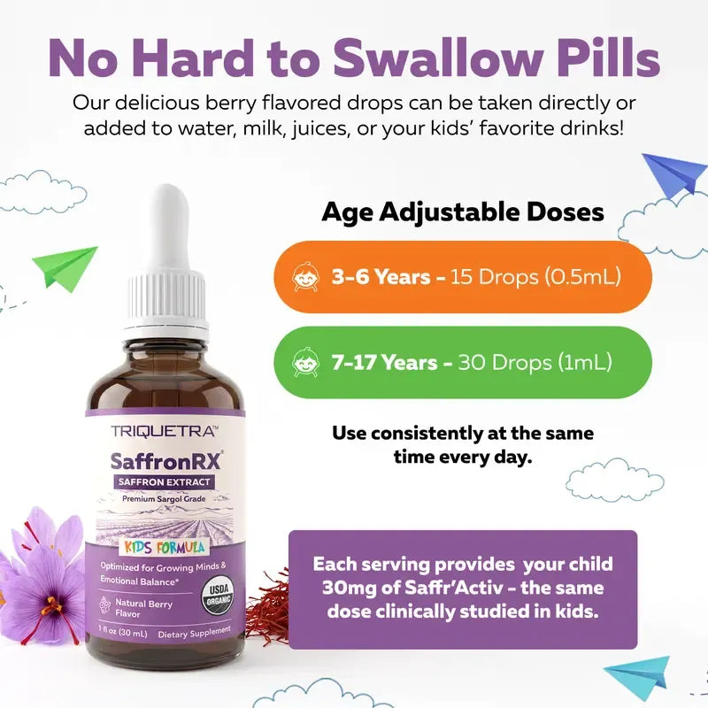 Organic Saffron Drops for Kids