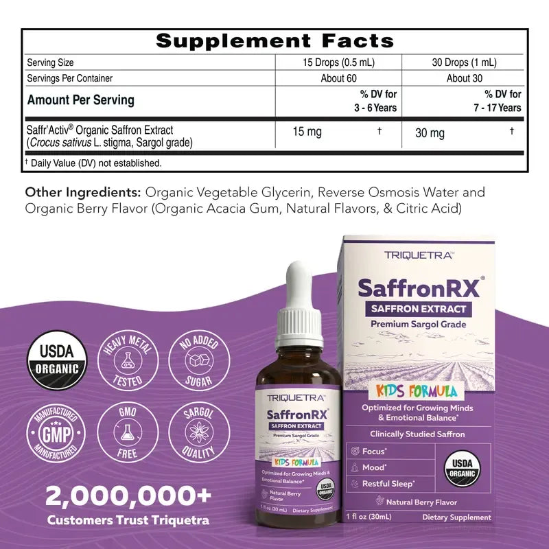 Organic Saffron Drops for Kids
