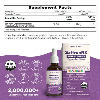 Organic Saffron Drops for Kids